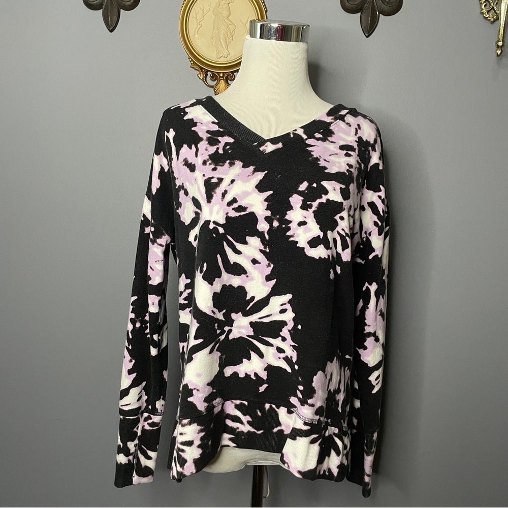 Athleta tie dye splash print sweatshirt